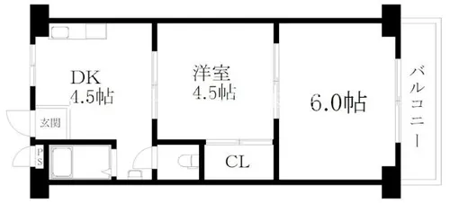 リアライズ北加賀屋【6階】の間取り