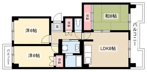 メゾン平中【3階】の間取り