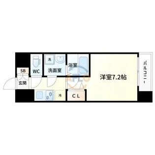 Attirant西三国【8階】の間取り