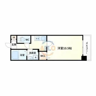 TMK江坂【9階】の間取り