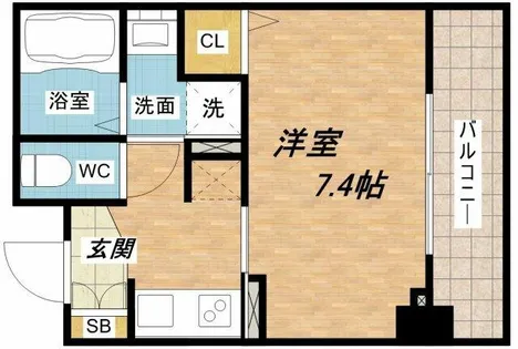 サムティ難波VIVO【6階】の間取り