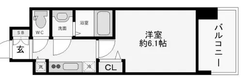 プレサンス京町堀ノース【10階】の間取り