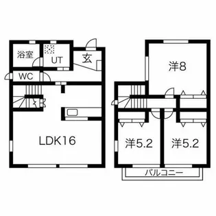 Green Court社が丘【1階】の間取り