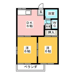 ニュー弥生 B【2階】の間取り