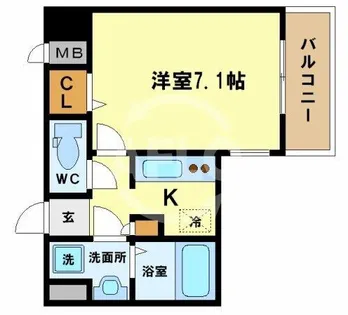 レジディア江戸堀【6階】の間取り