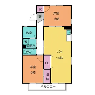 クレセント篠の風【2階】の間取り