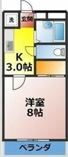 キングズウィッシュハイツ(V)【205号室】の間取り