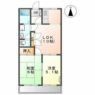 サンローズ東浦【2階】の間取り
