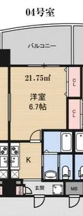 Luxeドーム前Ⅱ【804号室】の間取り