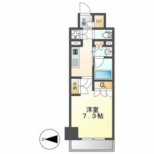 パークアクシス名駅南グランデ【703号室】の間取り