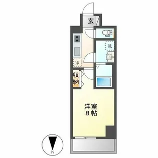 プレイズシード名駅北【5階】の間取り