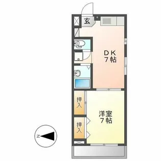 シティライフ栄【1103号室】の間取り