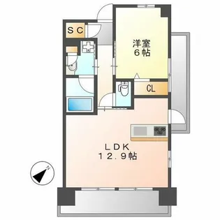 アデグランツ大須【8階】の間取り