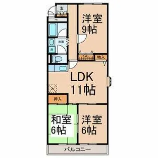 チェリーアイランドI【201号室】の間取り