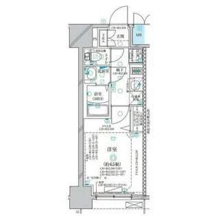 ディアレイシャス名古屋太閤通【503号室】の間取り