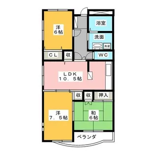 3LDKの間取り画像