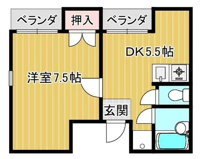 ゴトーハイツ高殿【4階】の間取り