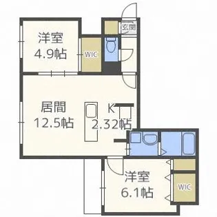 スペチアーレ・プリーモ【3階】の間取り