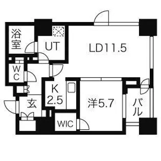 プライムメゾン南2条【7階】の間取り