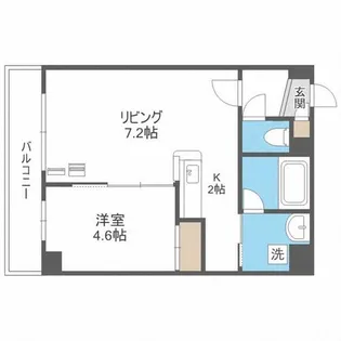 サンリッチ南5条【5階】の間取り