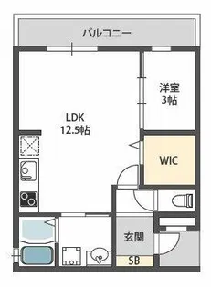 アドマス鶴原E棟【3階】の間取り