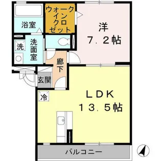 カーサ サンシビリテ B棟【3階】の間取り