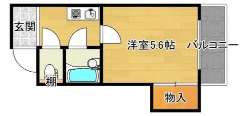 中市マンション【2階】の間取り