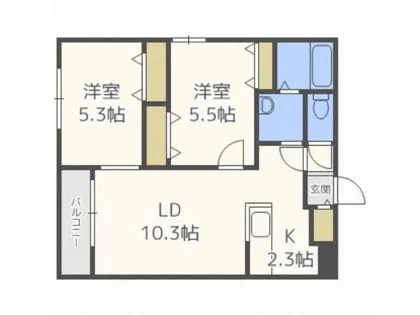 ROSE WOOD N10【1階】の間取り