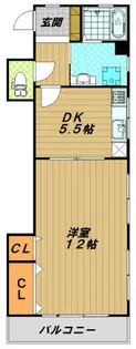 コーポ新町【4階】の間取り