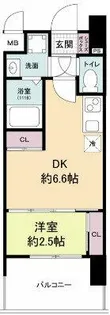 セレニテ阿波座ミラク【13階】の間取り