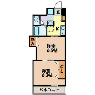 プレステージ名古屋【9階】の間取り