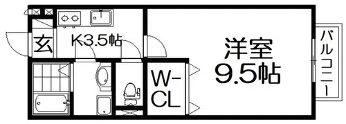 セジュールナカムラ【1階】の間取り