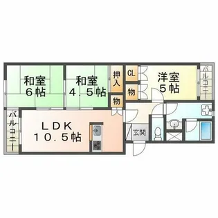 グリーンハイツ大津和【1階】の間取り
