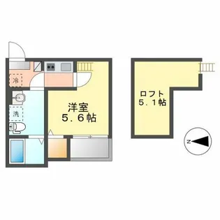 インフィニティーエル【202号室】の間取り