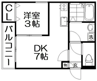 ジーメゾン枚方元町【3階】の間取り