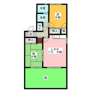 エヴァグリーンハウス B棟【1階】の間取り