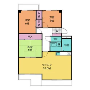 パークタウン柱【4階】の間取り