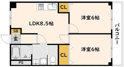 メゾン南山【4階】の間取り