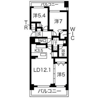 ブランズ円山北6条【5階】の間取り