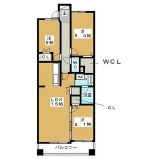レジディア泉【3階】の間取り