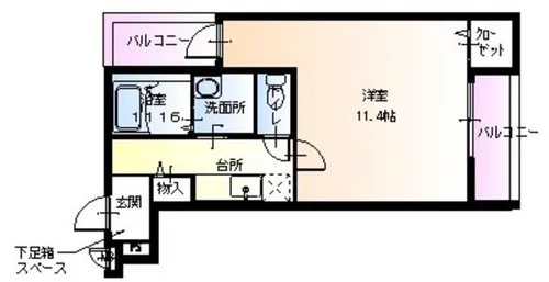 大阪府大阪市平野区長吉長原3丁目【アパート】の間取り