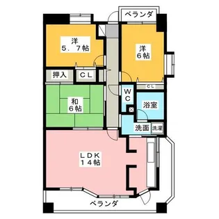 山田ビル鳴海【2階】の間取り