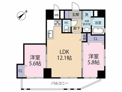 ル・シエル【9階】の間取り