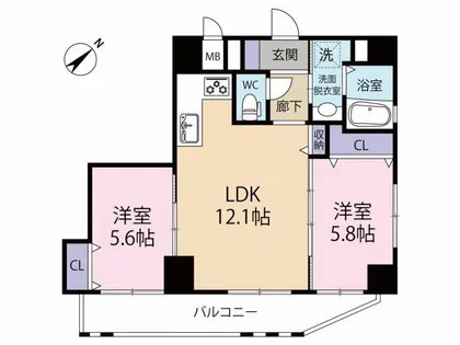 ル・シエル【9階】の間取り