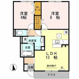 ルミエール藤【1階】の間取り