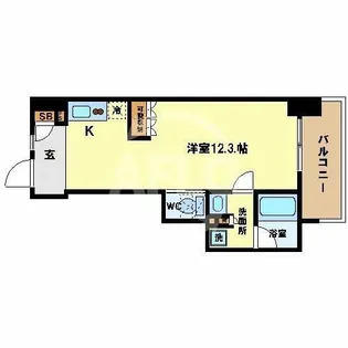 アーバネックス北浜【3階】の間取り