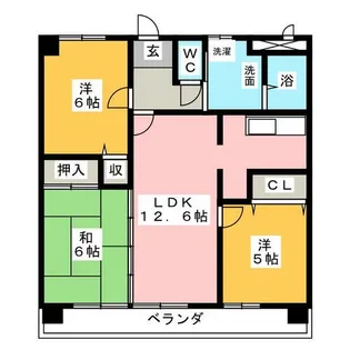 コスモスハイツ【3階】の間取り