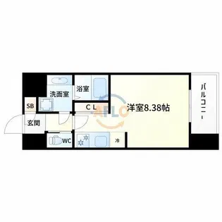 ドゥーエ江坂Ⅲ【15階】の間取り