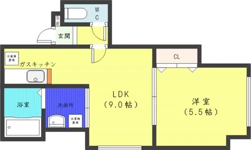 リベルティ医大前【2階】の間取り
