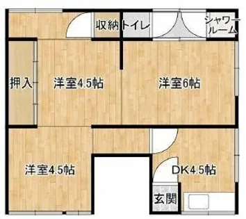 なつか清水と春の丘【101号室】の間取り